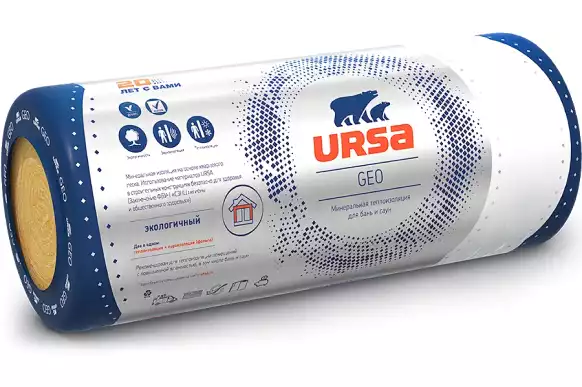 Минеральная вата URSA М-11Ф (18000х1200х50 мм) 1 шт фото