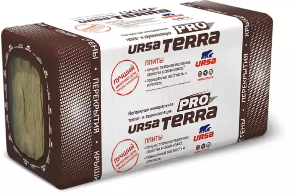 Минеральная вата URSA Тerra 37 RN (4100х1220х50 мм) 2 шт фото